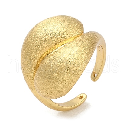 Rack Plating Brass Cuff Finger Rings for Women RJEW-C114-13H-G-1