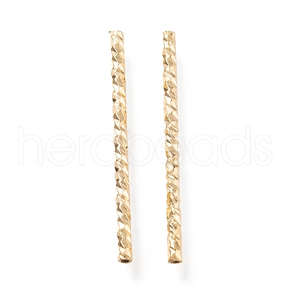 Corrugated Brass Tube Beads KK-H759-28D-G-1