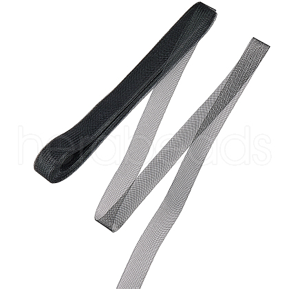 Polyester Elastic Deco Mesh Ribbons OCOR-WH0071-88B-02-1