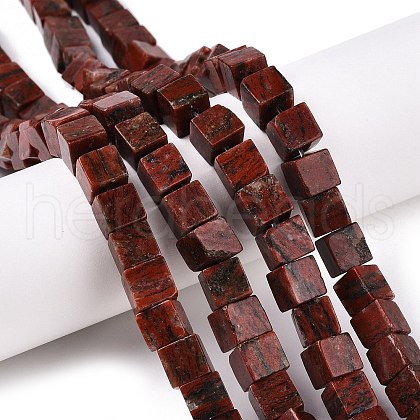 Natural Sesame Jasper/Kiwi Jasper Beads Strands G-T139-8x8-42A-1