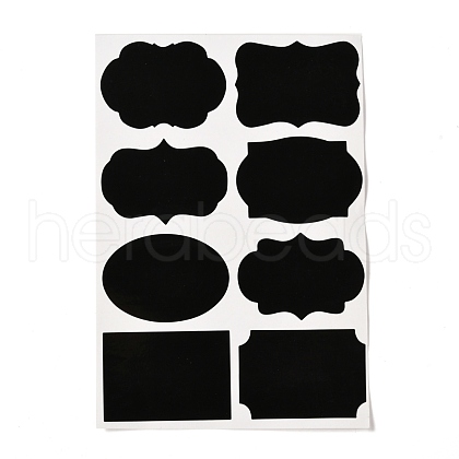 Rectangle & Oval Blank Dry Erase Reusable Waterproof PVC Adhesive Sticker DIY-I073-03-1