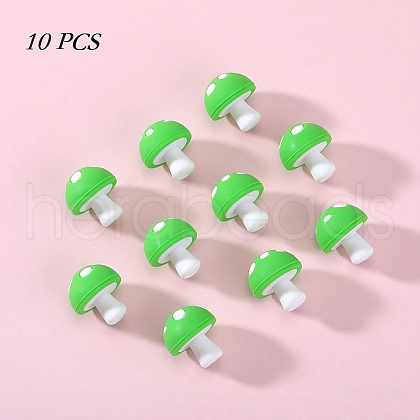 10Pcs Mushroom Silicone Focal Beads JX901F-01-1