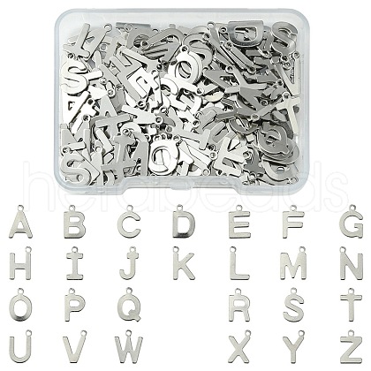 200Pcs 26 Style 201 Stainless Steel Charms STAS-FS0001-44-1