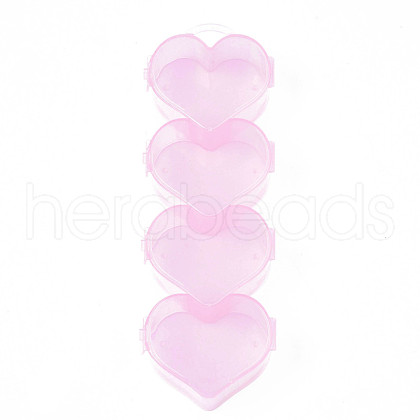Heart Polypropylene(PP) Bead Storage Container CON-N011-030A-1