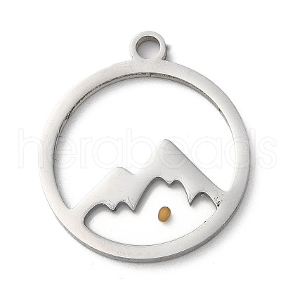 Non-Tarnish 201 Stainless Steel Pendants STAS-D041-17P-1