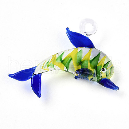 Handmade Lampwork Big Pendants LAMP-T023-14D-1