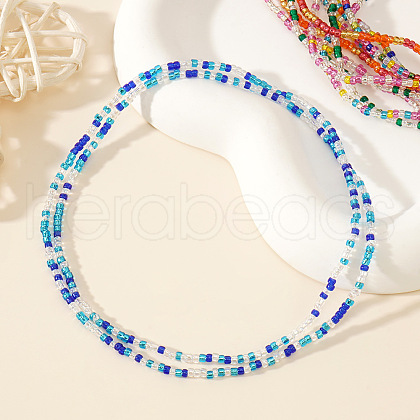 Bohemian Style Handmade Seed Beaded Necklaces for Women ZW5602-1-1