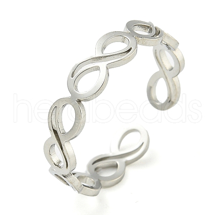304 Stainless Steel Adjustable Open Rings RJEW-S237-02P-1