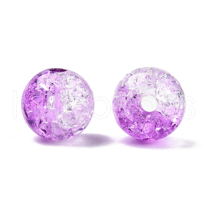 Transparent Crackle Acrylic Beads CACR-N004-01E-1