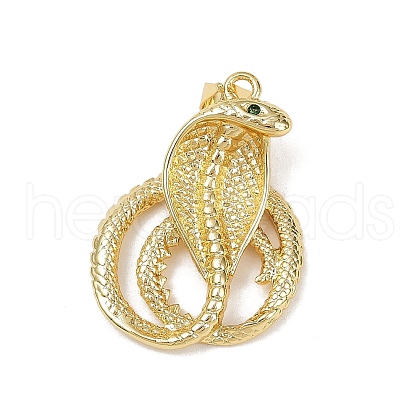 Brass Micro Pave Cubic Zirconia Pendants KK-R230-04G-1