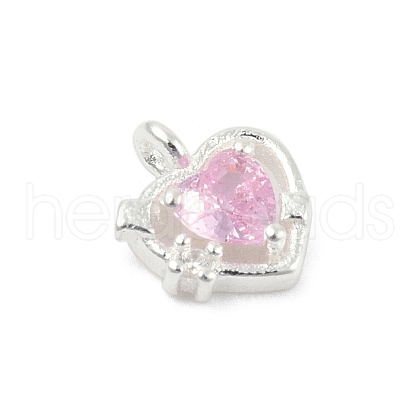 925 Sterling Silver Micro Pave Cubic Zirconia Pendants STER-Q002-02C-1