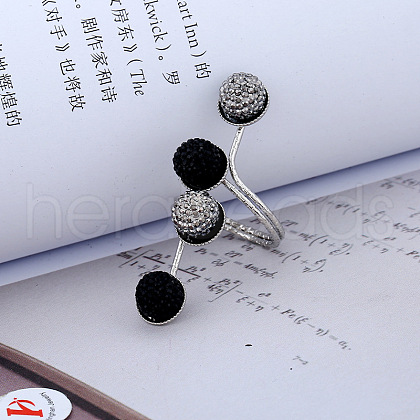 Round Alloy Open Cuff Rings for Women FS-WG47205-01-1