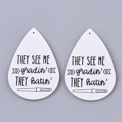 PU Leather Big Pendants FIND-R072-10-B07-1