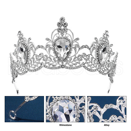 Alloy with Rhinestone Hair Bands PW-WGF24DB-01-1
