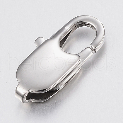 Tarnish Resistant 304 Stainless Steel Lobster Claw Clasps STAS-K167-05P-1