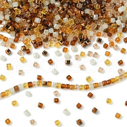 500Pcs Cube Glass Beads GLAA-YWC0005-01F-1