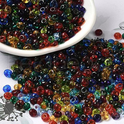 Transparent Colours Glass Seed Beads X1-SEED-P006-02A-03-1