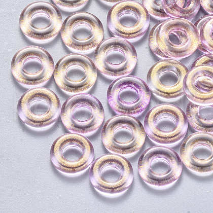Transparent Spray Painted Glass Beads GLAA-S190-003A-05-1