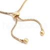 Brass Pave Clear Cubic Zirconia Square Box Chain Slider Bracelets BJEW-YWC0002-10B-G-3