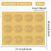 34 Sheets Self Adhesive Gold Foil Embossed Stickers DIY-WH0509-074-2