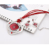 Rhombus Alloy Enamel Stud Earrings & Pendant Necklaces Sets FS-WGC3B96-04-1