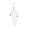 Natural Quartz Crystal Gemstone Pendants G-D458-06P-06-RS-2