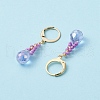 Glass Seed Beads Leverback Earrings EJEW-MZ00398-05-4