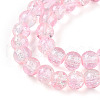 Spray Painted Crackle Glass Beads Strands CCG-Q002-6mm-01-3