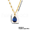 Brass Pave Cubic Zirconia Teardrop Pendant Necklaces for Valentine's Day NV7973-2-1