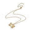 Initial Letter with Butterfly Pendant Necklace NJEW-C026-01G-Q-2