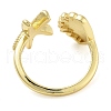 Brass Open Cuff Rings for Women RJEW-Z072-02G-04-3