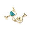 Brass Enamel Pendants KK-Q039-06G-2