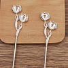 Alloy Hair Stick Findings FIND-WH0092-57S-1