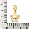 Rack Plating Alloy Enamel Flower European Dangle Charms FIND-B034-55G-07-3