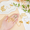 SUNNYCLUE 3Pcs 3 Styles Butterfly & Butterfly & Dragonfly Filigree Brass Bookmark with Chains AJEW-SC0002-93G-3