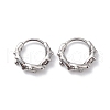 Non-Tarnish 304 Stainless Steel Thorns Hoop Earrings for Women EJEW-F312-02AS-1