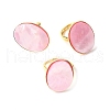 Oval Dyed Natural Shell Rings KK-P305-12G-4