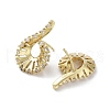 Teardrop Brass Stud Earrings EJEW-M245-16G-2