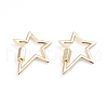 Brass Screw Carabiner Lock Charms X-ZIRC-I041-02G-1