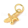 925 Sterling Silver Starfish Charms with Jump Rings STER-R013-01G-2