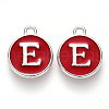 Platinum Plated Alloy Enamel Charms X-ENAM-S118-03E-P-1