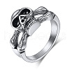 Tibetan Style Alloy Finger Rings FS-WG69790-01-3