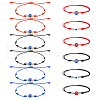 FIBLOOM 12Pcs 9 Style Glass Evil Eye Braided Bead Bracelets Set BJEW-FI0001-24-1