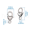Tibetan Style Alloy Lobster Claw Clasps TIBE-KS0001-05AS-8