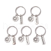 Tibetan Style Alloy Keychains KEYC-JKC01208-2