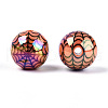UV Plating Opaque Acrylic Beads OACR-T028-69A-2