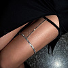 Alloy Crystal Rhinestone Elastic Tape Layered Tassel Leg Chains FS-WG04B60-01-1