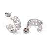 Non-Tarnish 304 Stainless Steel Curb Chains Wrap Stud Earrings EJEW-G314-03A-P-2