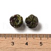 Natural Dragon Blood Carved Flower Scattered Beads G-O156-B-36-3