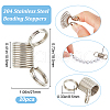 Beebeecraft 20Pcs 304 Stainless Steel Mini Spring Bead Clamps for Beading Jewelry Making STAS-BBC0004-58A-2